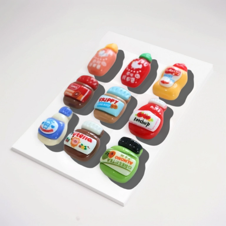 Mini Food Jar Magnets | Set of 9