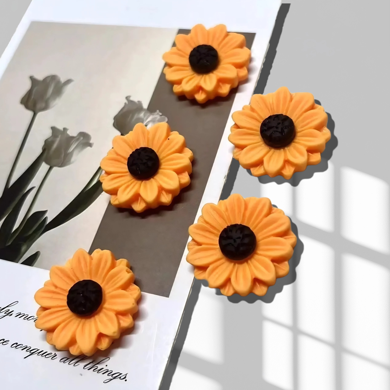 Sunflower Fridge Magnets | Set of 5