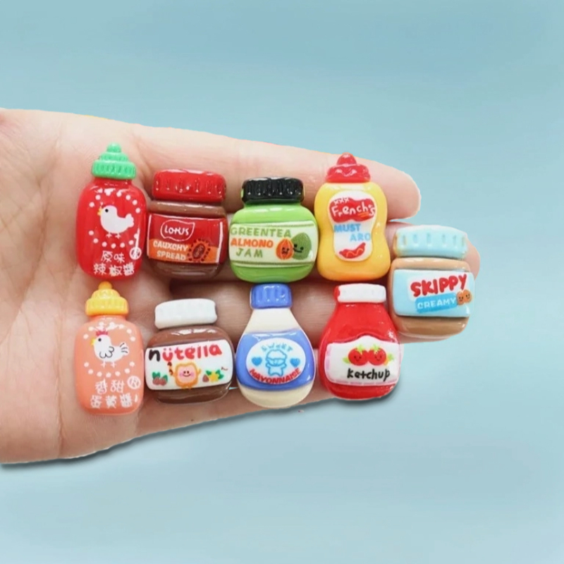 Mini Food Jar Magnets | Set of 9